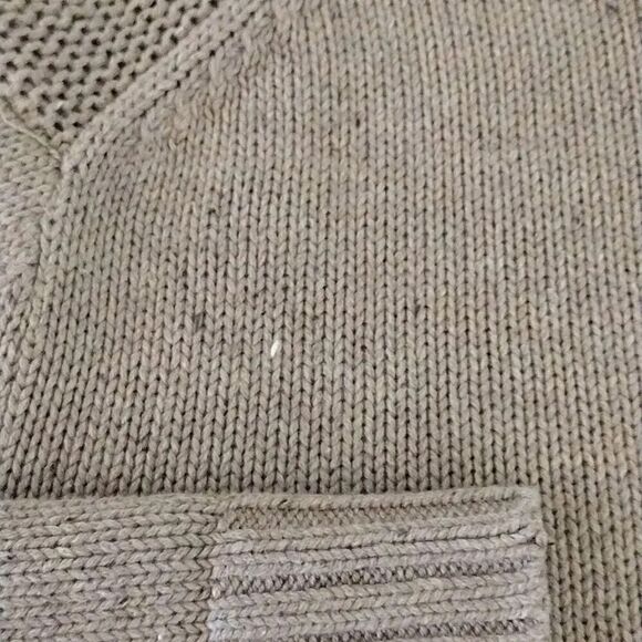 Y2K GAP 2012 Mock Neck Quarter Zip Wool Blend Sweater Oatmeal XXL - Picture 7 of 15